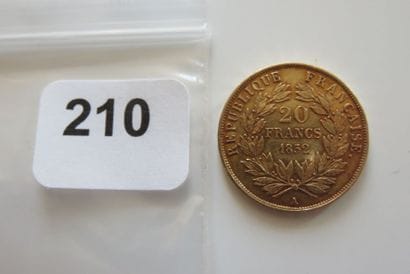 20 Francs Or Louis Napoléon Bonaparte 1852...
