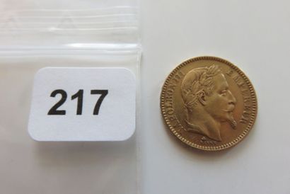 20 Francs Or Napoléon III, tête Laurée 1863...