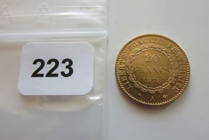 20 Francs Or Génie, IIIe République 1878...