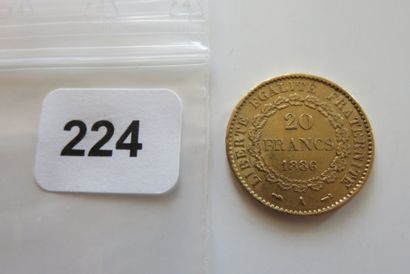 20 Francs Or Génie, IIIe République 1886...