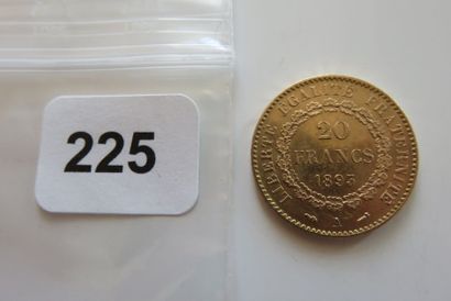 20 Francs Or Génie, IIIe République 1893...