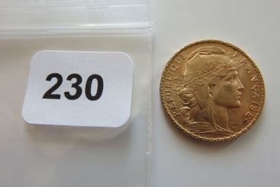 20 Francs Or Coq 1906 TTB + (coup sur la...
