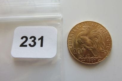 20 Francs Or Coq 1907 SUP