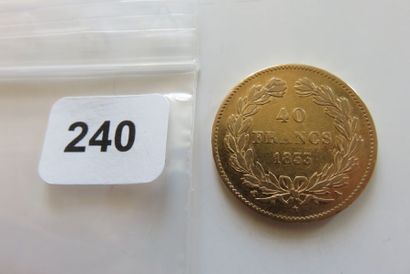 40 Francs Or Louis Philippe 1833 A TB