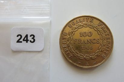 100 Francs or Génie1886 A TTB (coups sur...