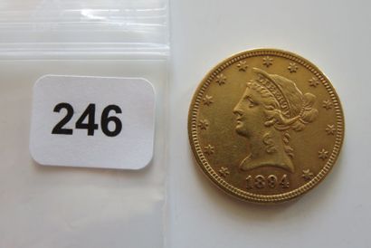 USA
10 Dollars Or Tête couronnée 1894 TB...