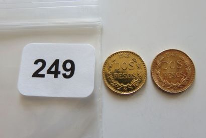 MEXIQUE
Lot de 2 x 2 Pesos Or 1945 TTB