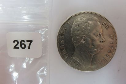 ITALIE
Umberto I - 5 Lire 1879 R (Rome) TB+...