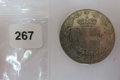 ITALIE
Umberto I - 5 Lire 1879 R (Rome) TB+...