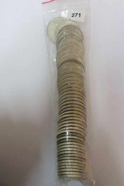 Lot de 47 x 10 Francs Hercule en argent