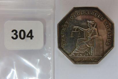 Notaires d'ALENÇON - Jeton octogonal 33 mm,...