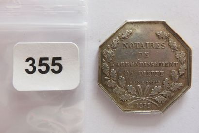 Notaires de DIEPPE - Jeton octogonal 32 mm,...