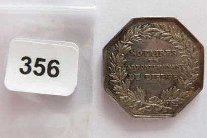 Notaires de DIEPPE - Jeton octogonal 32 mm,...