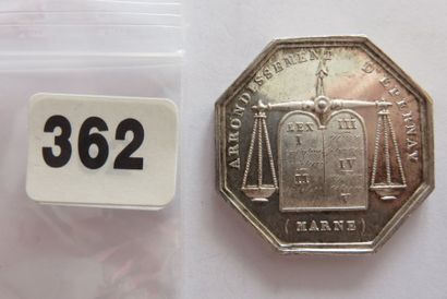 Notaires d'EPERNAY - Jeton octogonal 33 mm,...