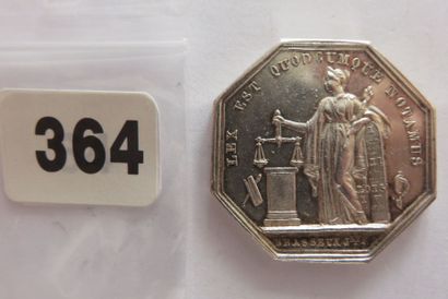Notaires d'EVREUX - Jeton octogonal 31 mm,...