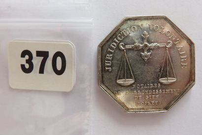 Notaires de GIEN - Jeton octogonal 31 mm,...