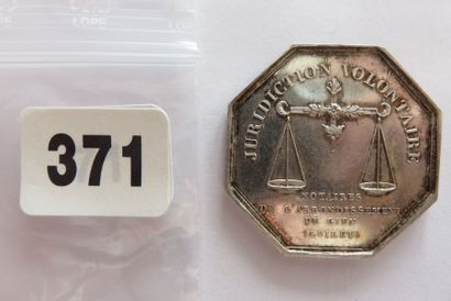 Notaires de GIEN - Jeton octogonal 31 mm,...
