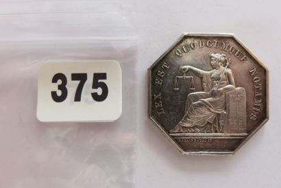 Notaires de JOIGNY - Jeton octogonal 32 mm,...