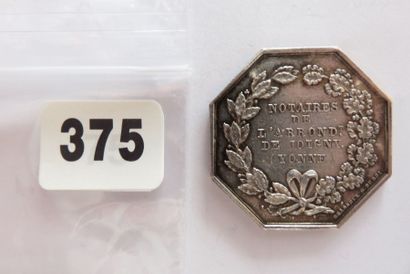 Notaires de JOIGNY - Jeton octogonal 32 mm,...