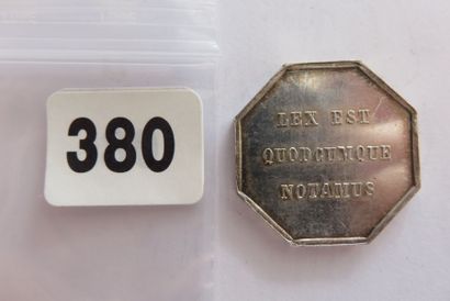 Notaires de LESPARRE - Jeton octogonal 25...