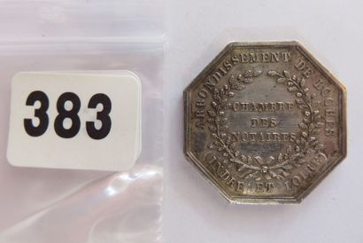 Notaires de LOCHES - Jeton octogonal 28 mm,...
