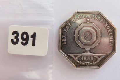 Notaires de LYON - Jeton octogonal 33 mm,...