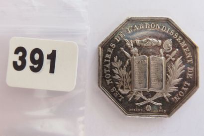 Notaires de LYON - Jeton octogonal 33 mm,...