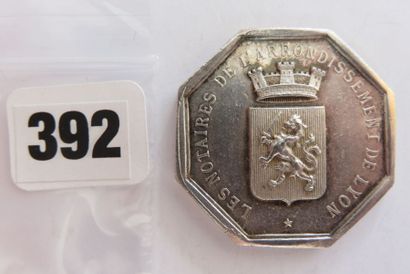 Notaires de LYON - Jeton octogonal 33 mm,...