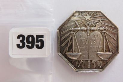 Notaires de MAMERS - Jeton octogonal 33 mm,...