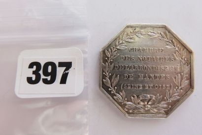 Notaires de MANTES - Jeton octogonal 30 mm,...