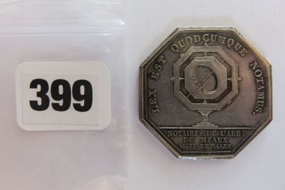 Notaires de MEAUX - Jeton octogonal 30 mm,...