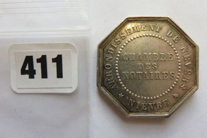 Notaires de NEVERS - Jeton octogonal 31 mm,...
