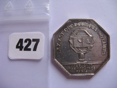 Notaires de PARIS - Jeton octogonal 33 mm,...