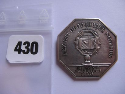 Notaires de PARIS - Jeton octogonal 33 mm,...