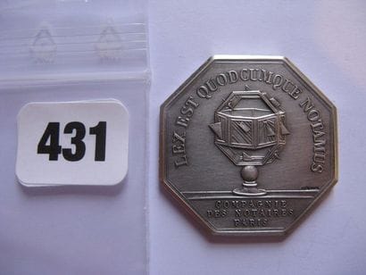 Notaires de PARIS - Jeton octogonal 33 mm,...