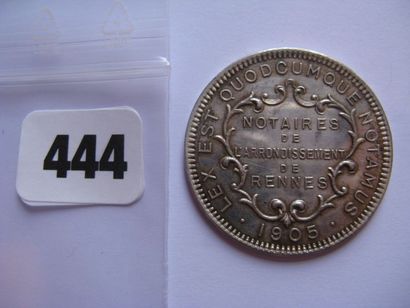 Notaires de RENNES - Jeton rond 34 mm, losange...