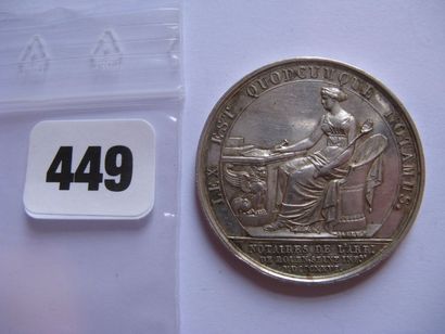 Notaires de ROUEN - Jeton rond 35 mm, argent...