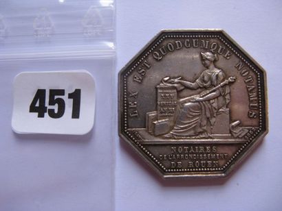Notaires de ROUEN - Jeton octogonal 36 mm,...