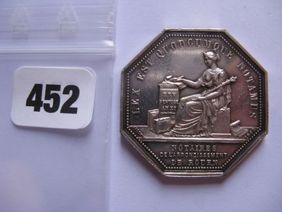 Notaires de ROUEN - Jeton octogonal 36 mm,...