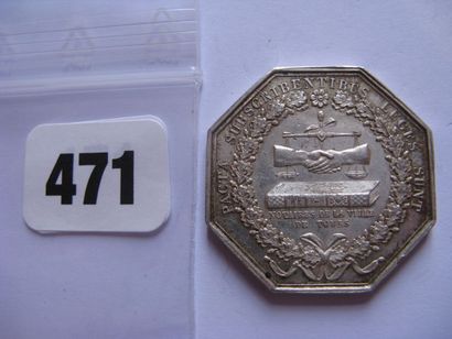 Notaires de TOURS - Jeton octogonal 30 mm,...