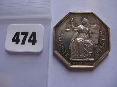 Notaires de TOURS - Jeton octogonal 31 mm,...