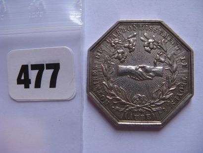 Notaires de TROYES - Jeton octogonal 30 mm,...