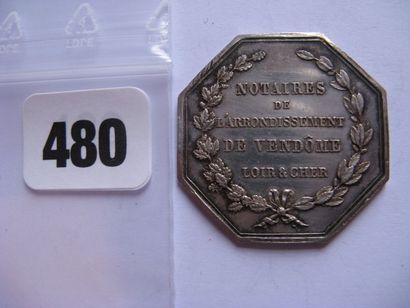 Notaires de VENDÔME- Jeton octogonal 31 mm,...