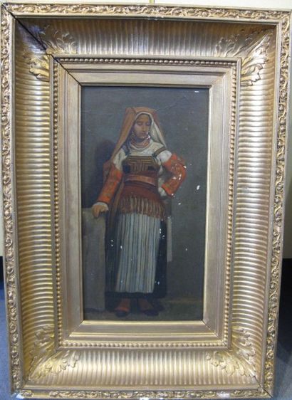 Ecole Italienne du XIXe siècle
Femme en costume...