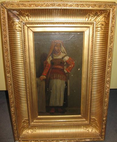 Ecole Italienne du XIXe siècle
Femme en costume...