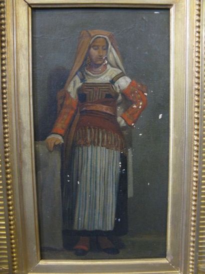 Ecole Italienne du XIXe siècle
Femme en costume...