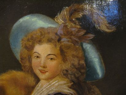 École du XIXe siècle
Femme au manchon Huile...