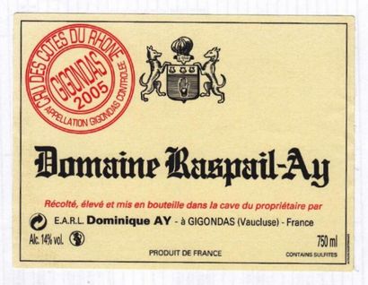 DOMAINE RASPAIL AY 2 Magnums en caisse bois...