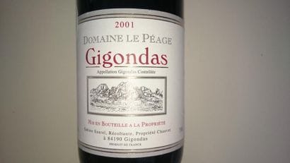 DOMAINE LE PÉAGE 2 bouteilles Gigondas rouge...