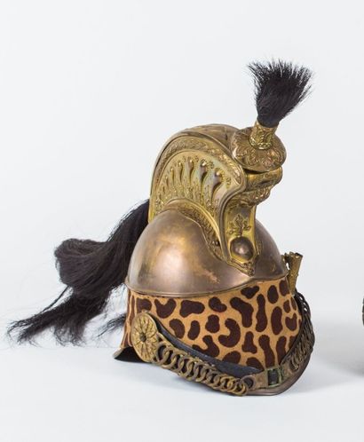 Casque de dragon modèle 1858. Bombe, cimier...